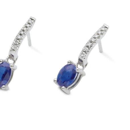 2106bx1w exel collection earrings blue sapphire