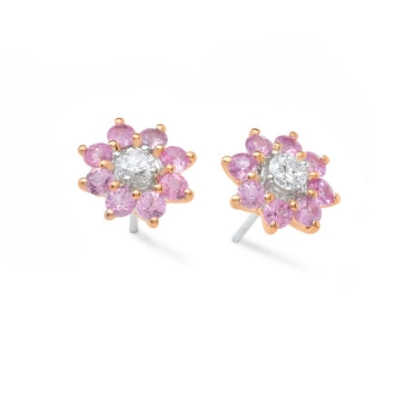 4146bx8 exel collection earrings pink sapphire
