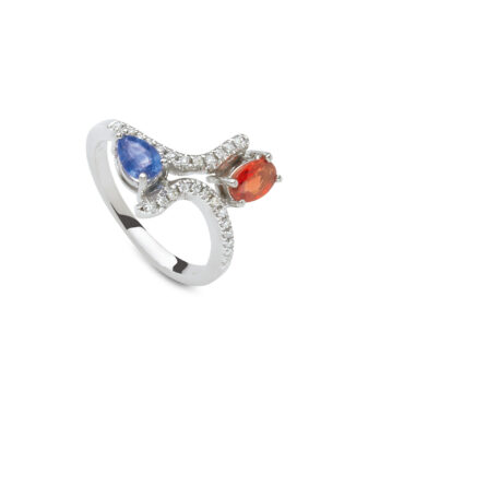 5216rx70w exel collection ring multicolor sapphire